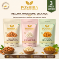 Dry Fruits Combo - Almond + Cashew + Raisin (500g Each)
