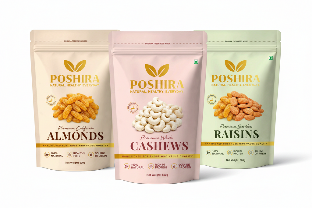 Dry Fruits Combo - Almond + Cashew + Raisin (500g Each)